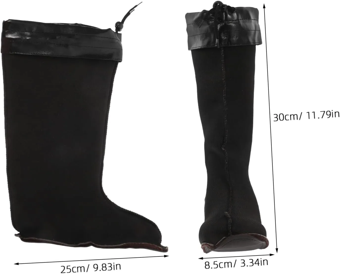 1 Pair Rain Boots Inner Sleeve Insulated Boot Liners Warm Socks for Men Cozy Boot Inserts Mens Hunting Socks Boot Socks for Cold Weather Warm Fleece Boot Liners Cloth Black
