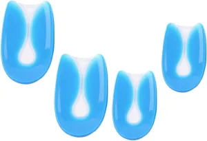 2Pairs U Shaped Heel Cups Softer Silicone Heel Pads for Foot Comfort Shock Absorbing Cushions for Heel Spurs Plantar Foot Care for Daily Wear Athletic