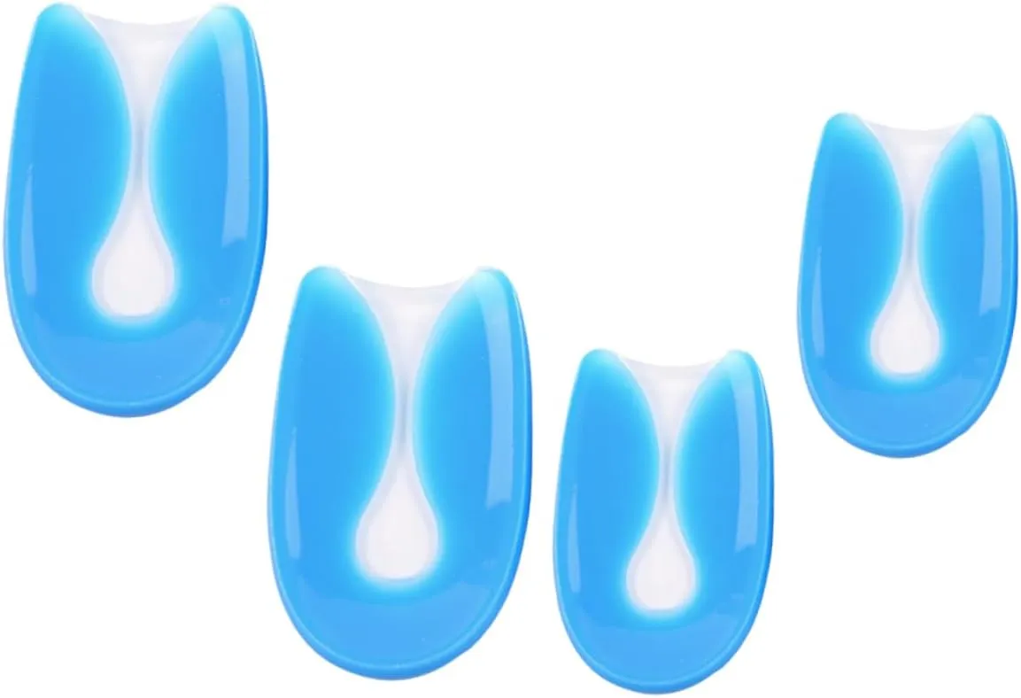 2Pairs U Shaped Heel Cups Softer Silicone Heel Pads for Foot Comfort Shock Absorbing Cushions for Heel Spurs Plantar Foot Care for Daily Wear Athletic