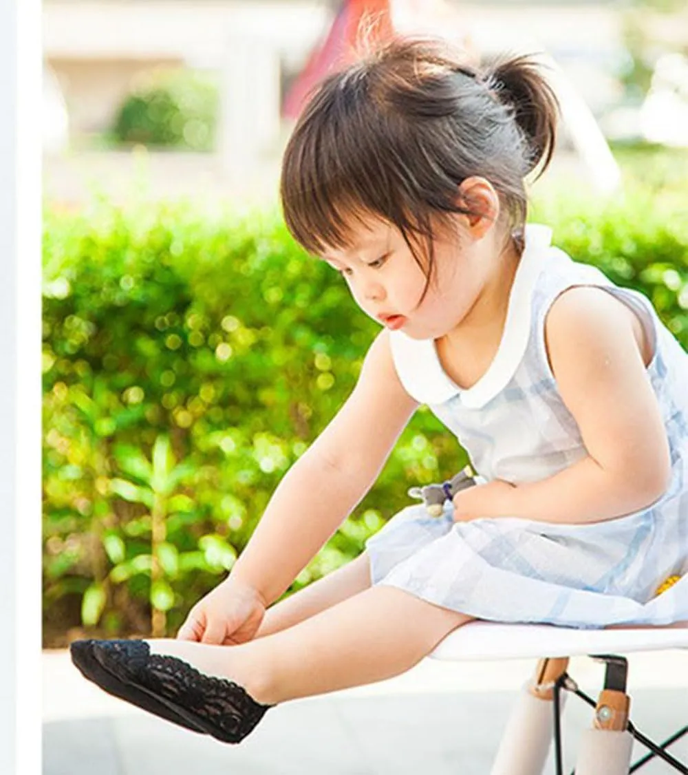 5 Pairs Toddler Girls Lace No Show Socks Anti Slip Low Cut Liner Invisible Socks Flats Cotton Sock