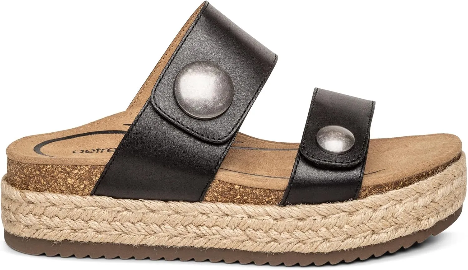 Aetrex Women's Sofie Orthopedic Platform Sandals - Plantar Fasciitis Relief Arch Support Wedge Sandals