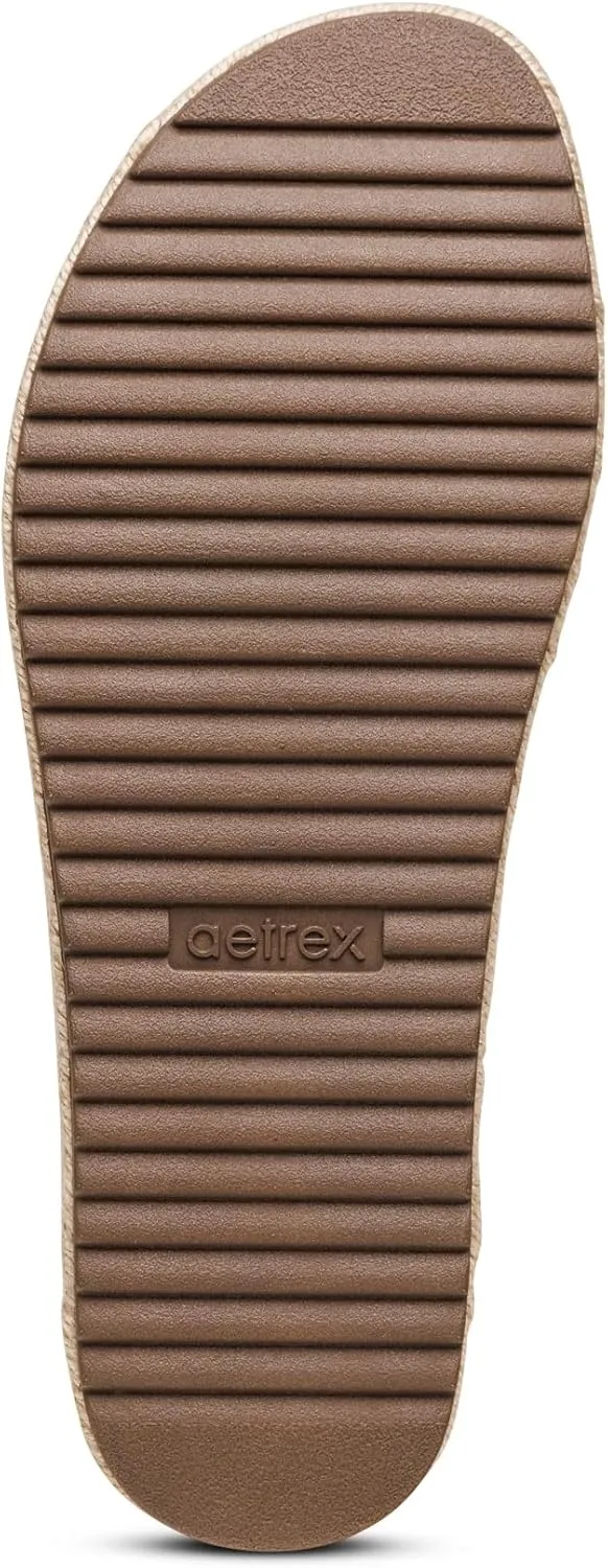Aetrex Women's Sofie Orthopedic Platform Sandals - Plantar Fasciitis Relief Arch Support Wedge Sandals