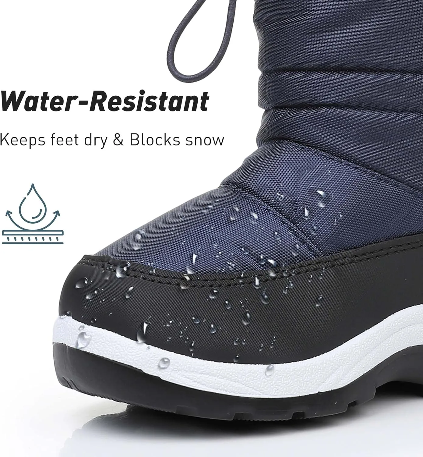 Ahannie Boys Girls Snow Boots Toddler Kids Winter Boots Water Resistant Warm Side Zipper Shoes(Toddler/Little Kid)