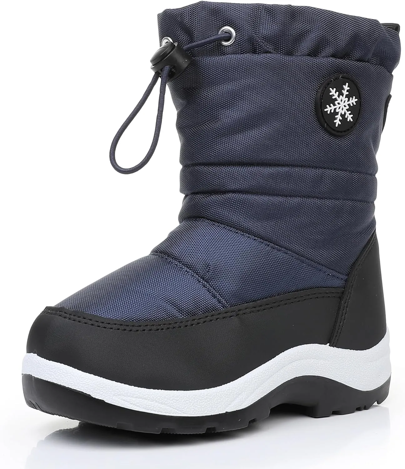Ahannie Boys Girls Snow Boots Toddler Kids Winter Boots Water Resistant Warm Side Zipper Shoes(Toddler/Little Kid)