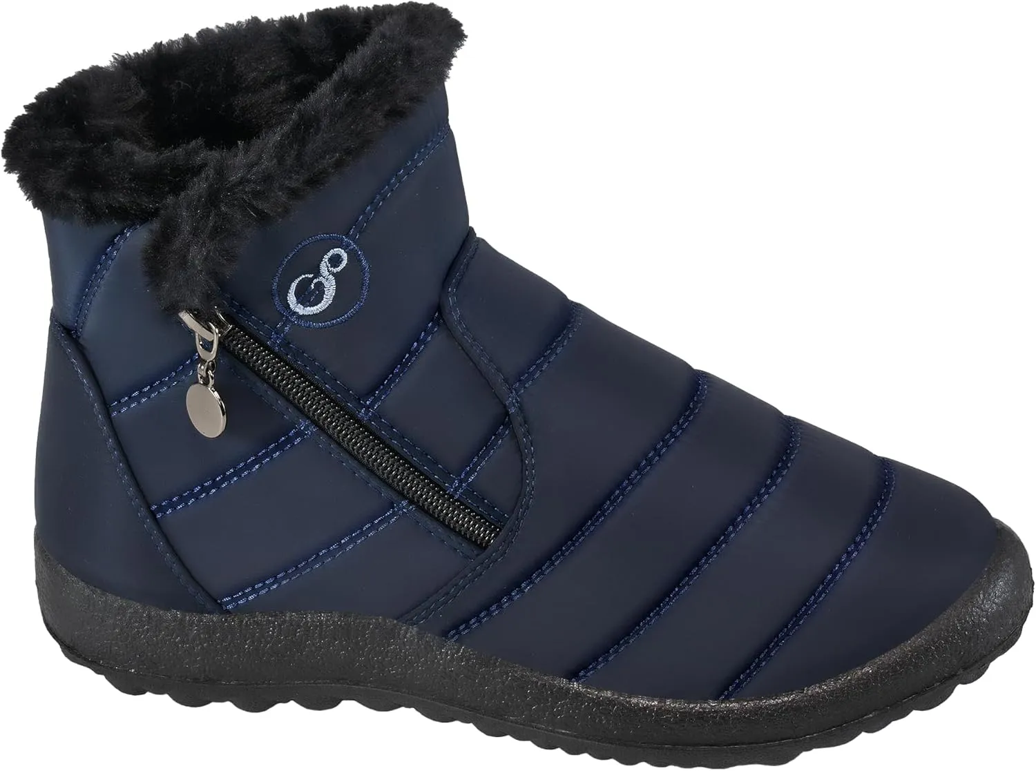 Alicegana Snow Boots for Women Winter: Warm Fur Lined Ankle Booties Comfortable Waterproof Slip On Lightweight Womens Boots