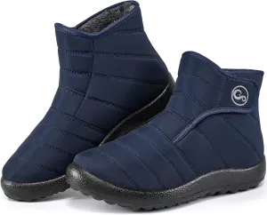 Almusen Winter Snow Boots for Women: Warm Fur Lined Boots Waterproof Non Slip Outdoor Boot Hook Loop Comfortable Fashion Womens Booties
