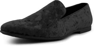 Amali Hauser2 - Men's Slippers - Mens Loafers - Designer Shoes for Men - Crushed Velvet, Luxurious, Mens Casual Shoes - Mens Slip On Shoes- Tuxedo Shoes