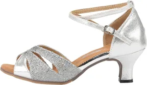 AMDBEL Sandals for Women Dressy Summer Fashion Open Toe Low Heel Pump Sandal Elegant Dance Shoes Buckle Dress Heeled Sandals
