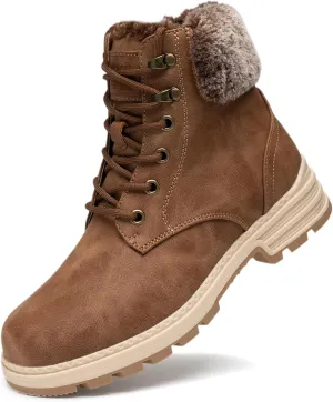 ANJOUFEMME Winter Snow Boots for Women Waterproof, womens Warm work Hiking Boots