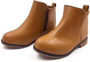 Ankle Booties for Girls with Zipper
