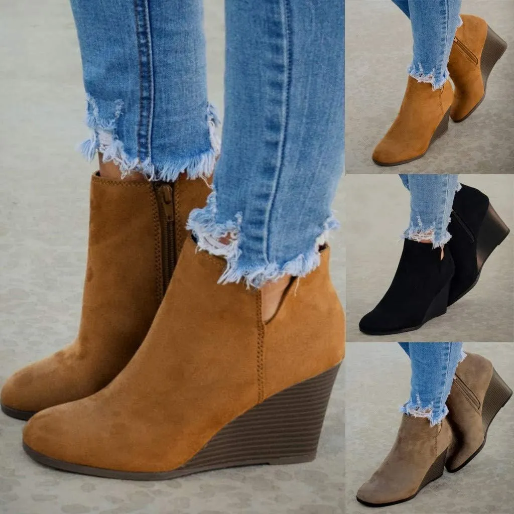 Ankle Boots for Women Platform Boots Western Cowboy Boots Pointed Toe Fashion Retro Classic Low Heel Ankle Booties