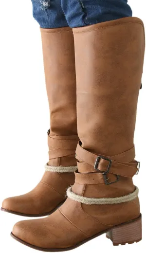 Ankle Boots for Women Western Cowgirl Cowboy Boots Wide Calf Round Toe Vintage Embroidered Pull On Booties Shoes