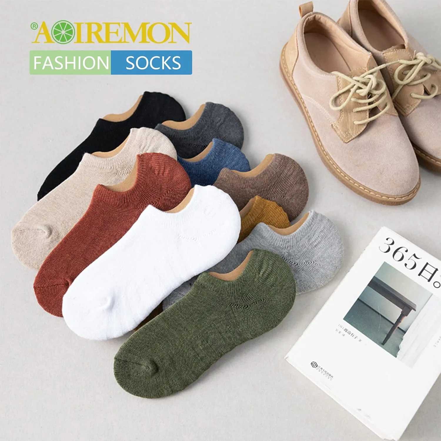 AOIREMON No Show Athletic Socks 5-10 Pairs Hiking Running Ankle Socks For Women Cushion Low Cut Socks
