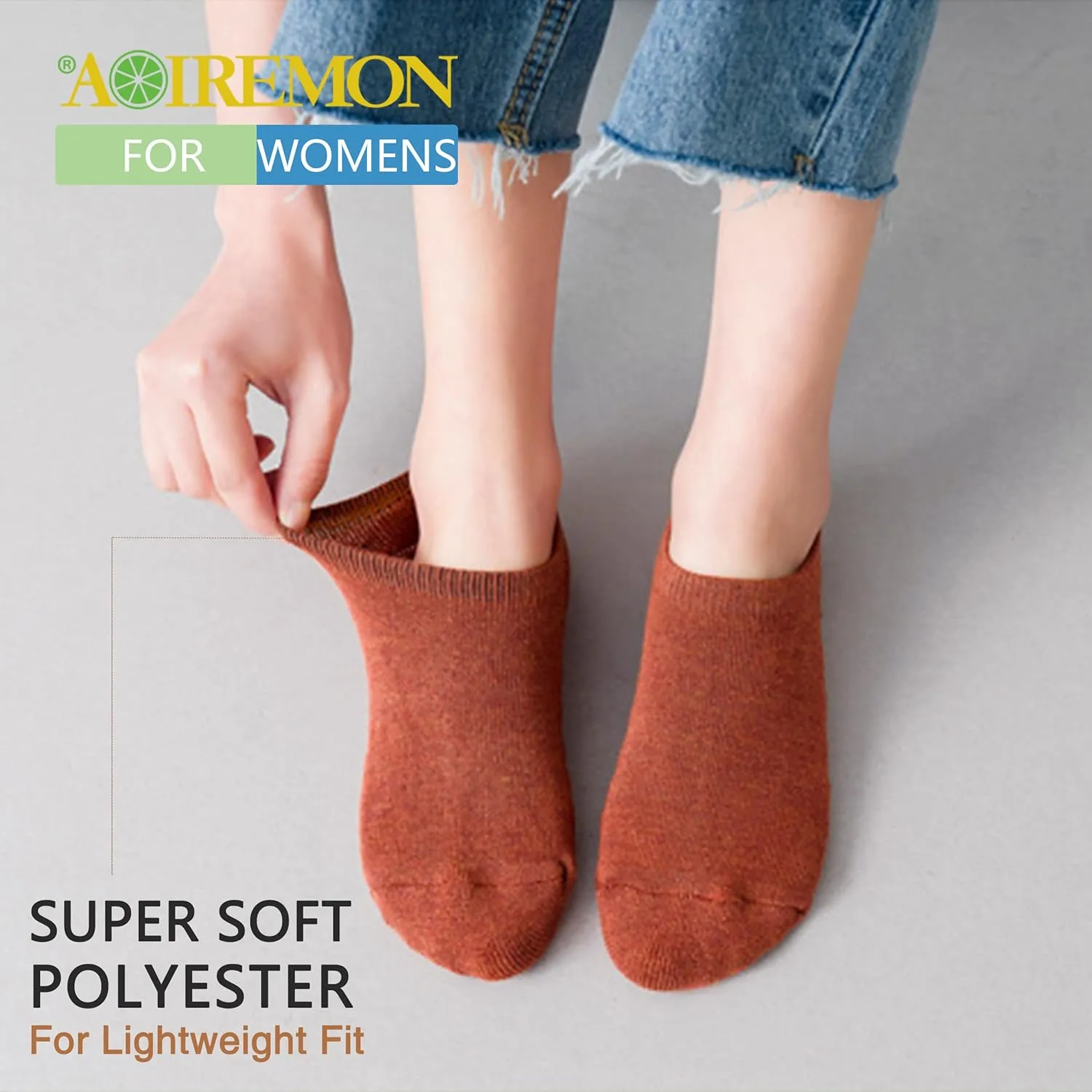 AOIREMON No Show Athletic Socks 5-10 Pairs Hiking Running Ankle Socks For Women Cushion Low Cut Socks