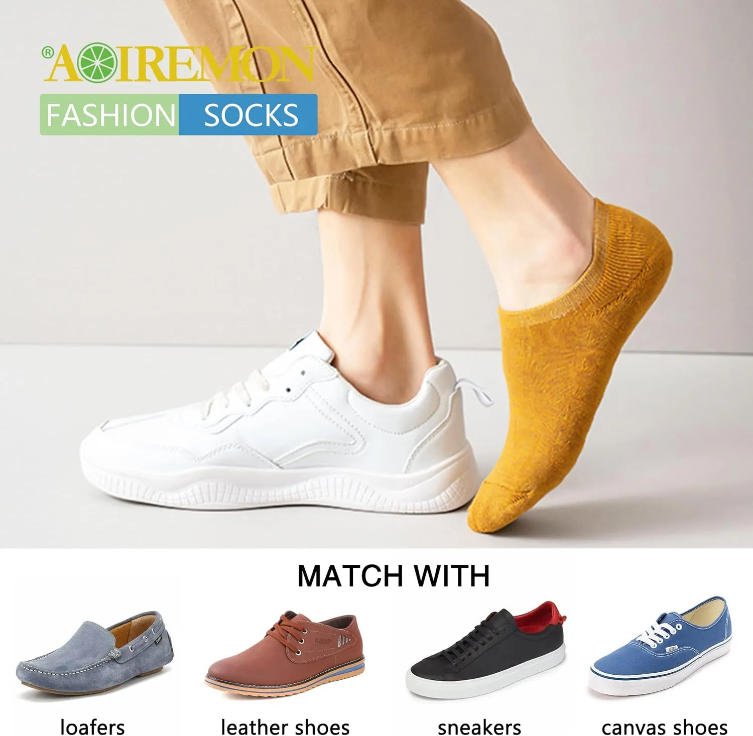 AOIREMON No Show Athletic Socks 5-10 Pairs Hiking Running Ankle Socks For Women Cushion Low Cut Socks