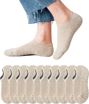 AOIREMON No Show Athletic Socks 5-10 Pairs Hiking Running Ankle Socks For Women Cushion Low Cut Socks