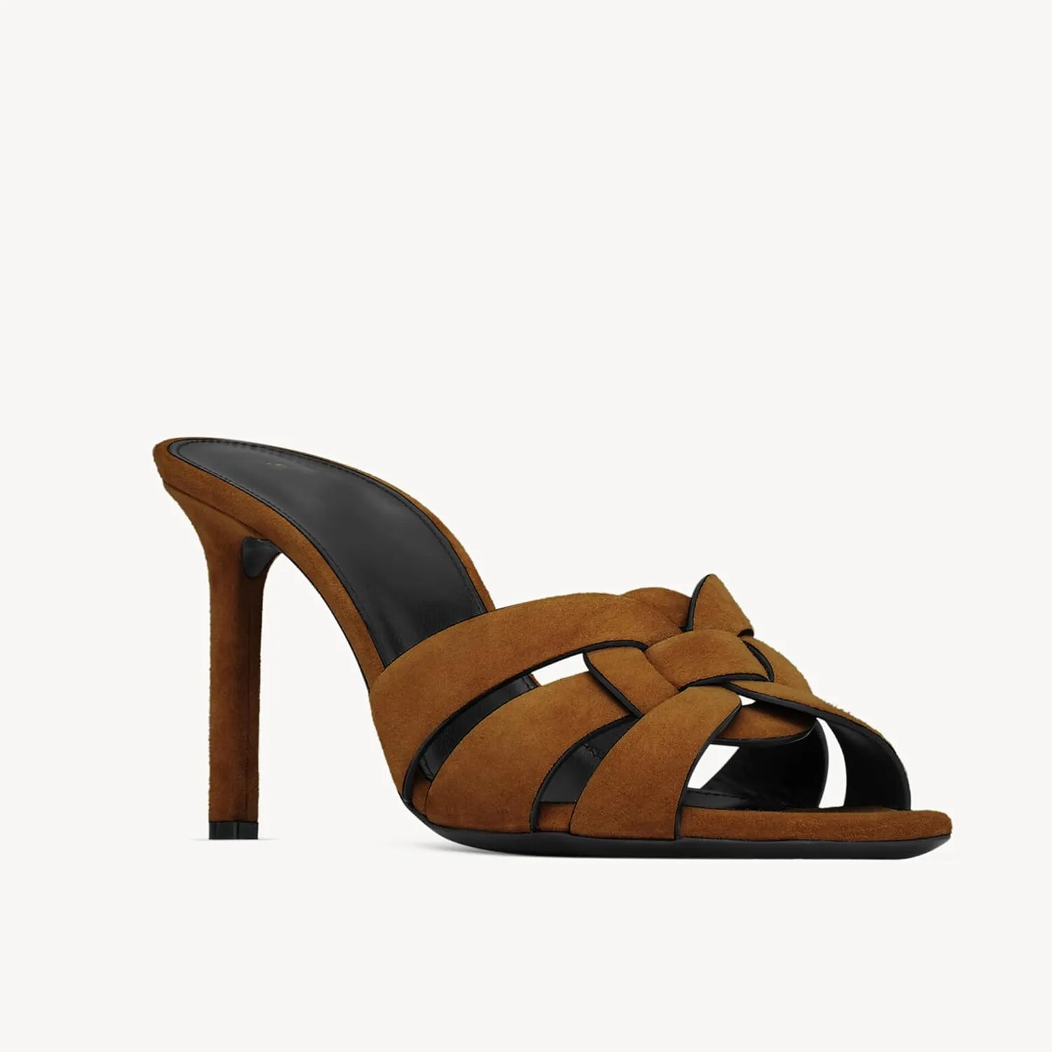 Arqa Open Toe Heeled Mules for Women with Intertwining Straps Featuring Squared Toe & Stiletto Heel Pumps Wedding Dress Slip on Sandals