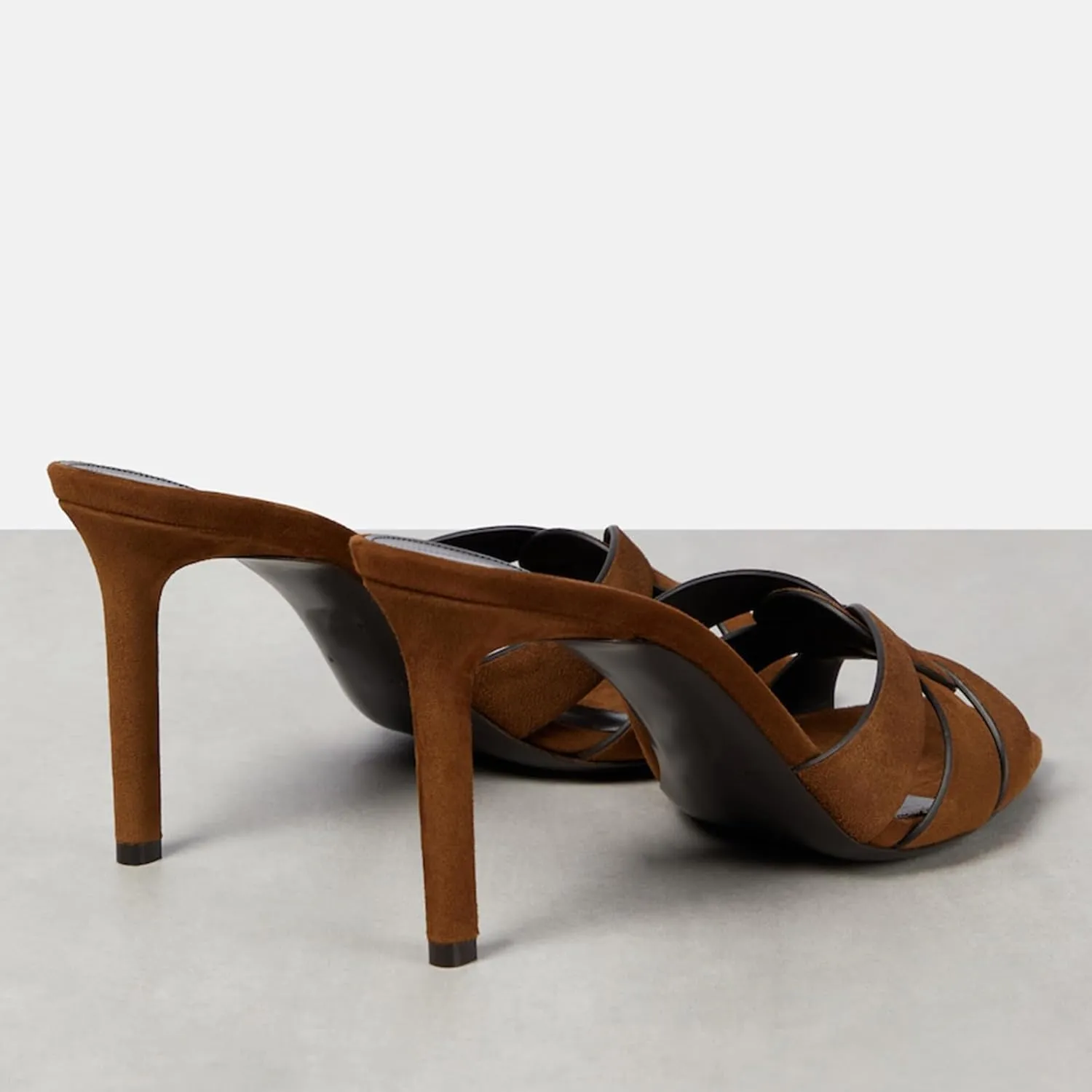 Arqa Open Toe Heeled Mules for Women with Intertwining Straps Featuring Squared Toe & Stiletto Heel Pumps Wedding Dress Slip on Sandals