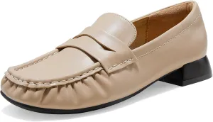 Arromic Penny Loafers for Women 2024 Comfortable Womens Loafers for Work Slip-Ons Leather Driving Shoes Casual Fashion