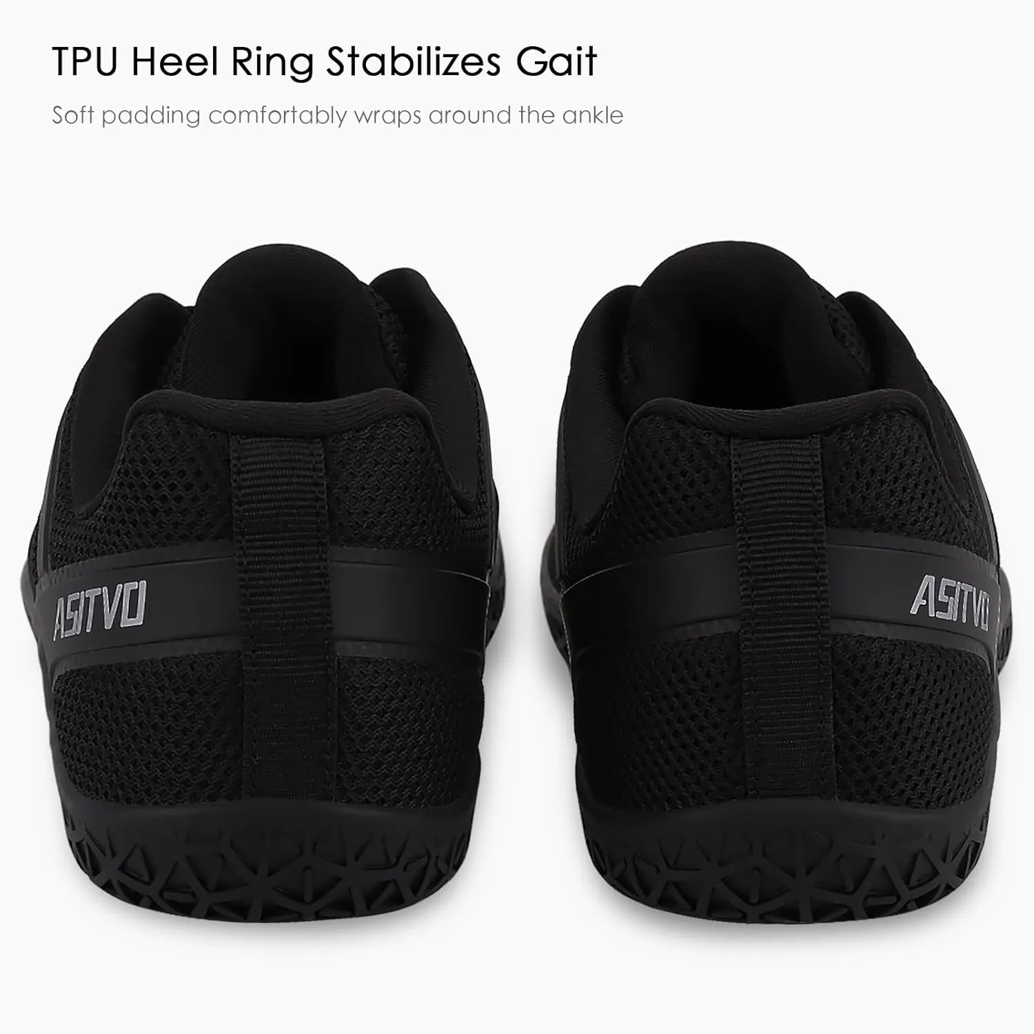 ASITVO Wide Men's Barefoot Zero Drop Sole Minimalist Width Toe Box Walking Shoes Sneakers TPU Toe No-Sew Upper