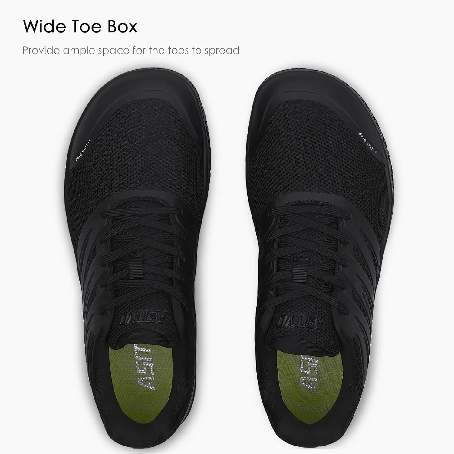 ASITVO Wide Men's Barefoot Zero Drop Sole Minimalist Width Toe Box Walking Shoes Sneakers TPU Toe No-Sew Upper