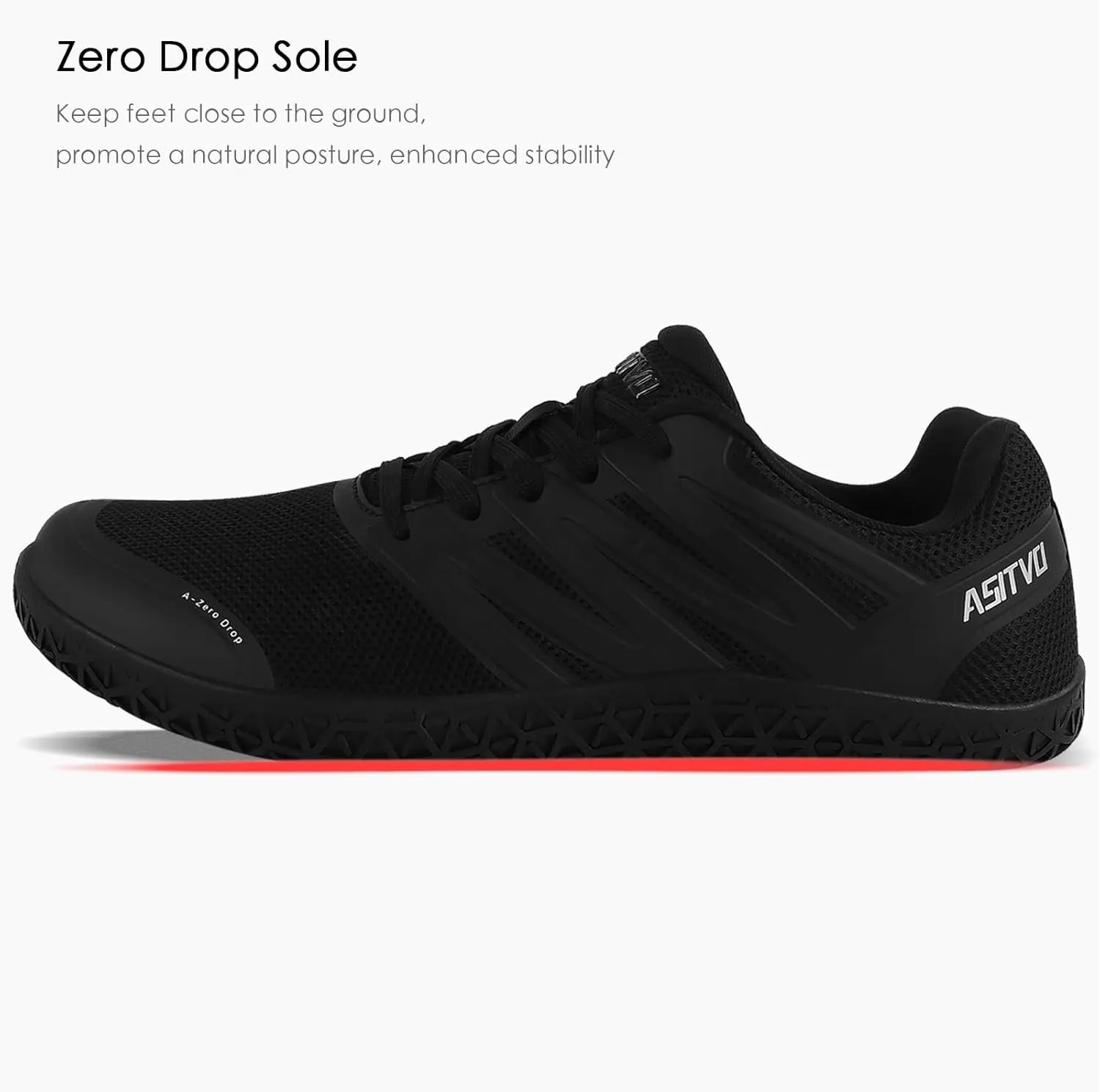 ASITVO Wide Men's Barefoot Zero Drop Sole Minimalist Width Toe Box Walking Shoes Sneakers TPU Toe No-Sew Upper