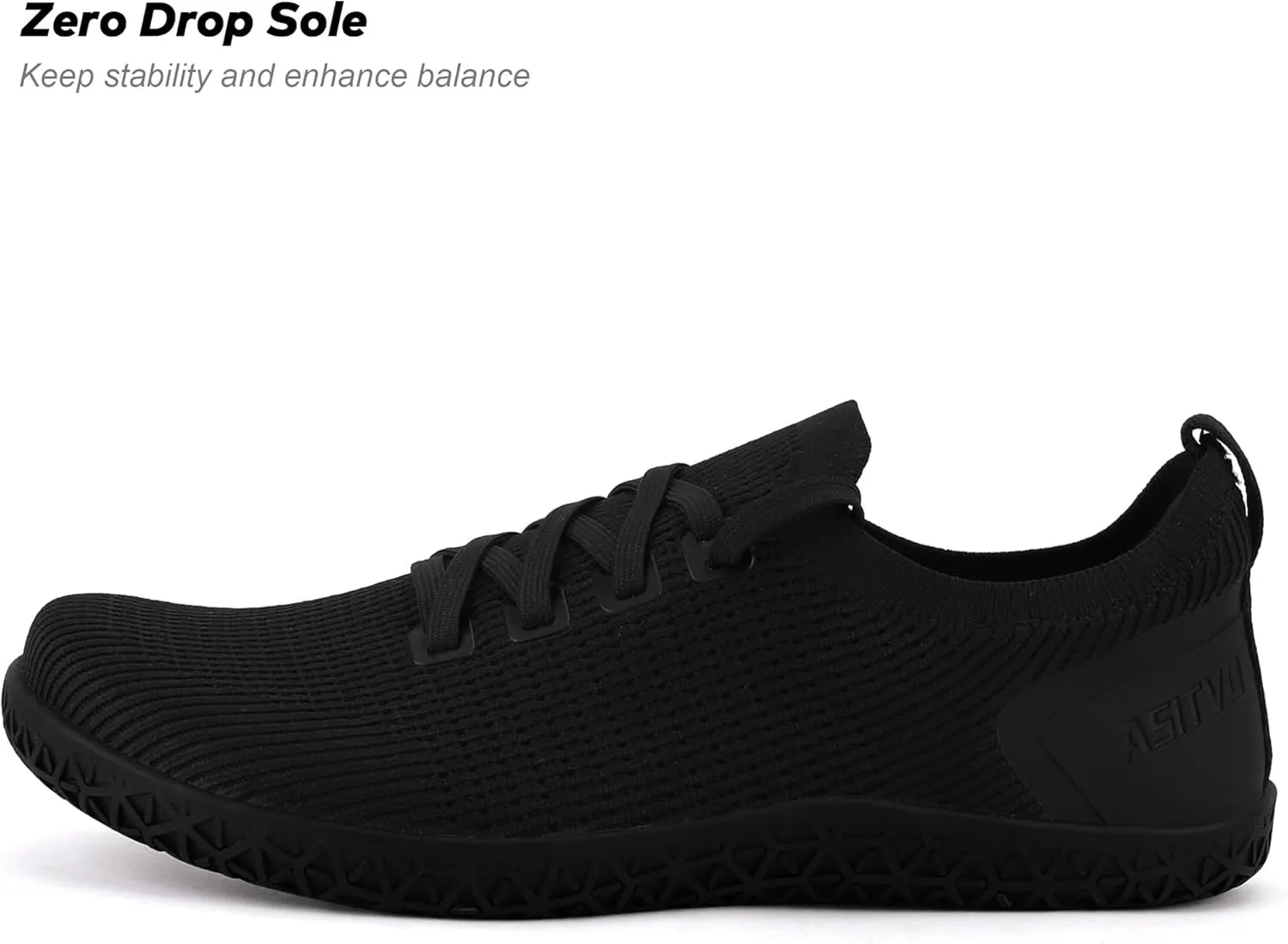 ASITVO Wide Women's Barefoot Zero Drop Sole Minimalist Width Toe Box Walking Shoes Sneakers Colourful Knit Upper