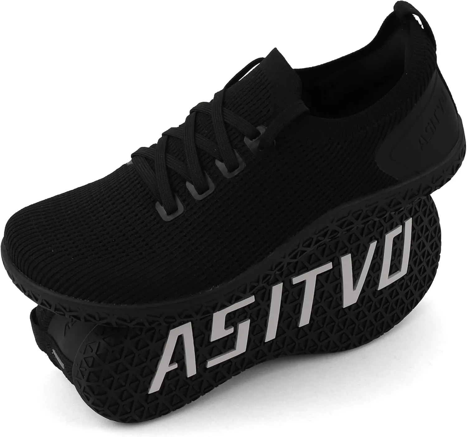 ASITVO Wide Women's Barefoot Zero Drop Sole Minimalist Width Toe Box Walking Shoes Sneakers Colourful Knit Upper