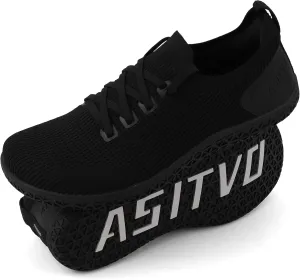 ASITVO Wide Women's Barefoot Zero Drop Sole Minimalist Width Toe Box Walking Shoes Sneakers Colourful Knit Upper