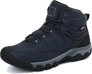 ASTERO Men Hiking Boot Warm Ankle Booties Non-slip Winter Shoes Snow Footwear for Male Climbing