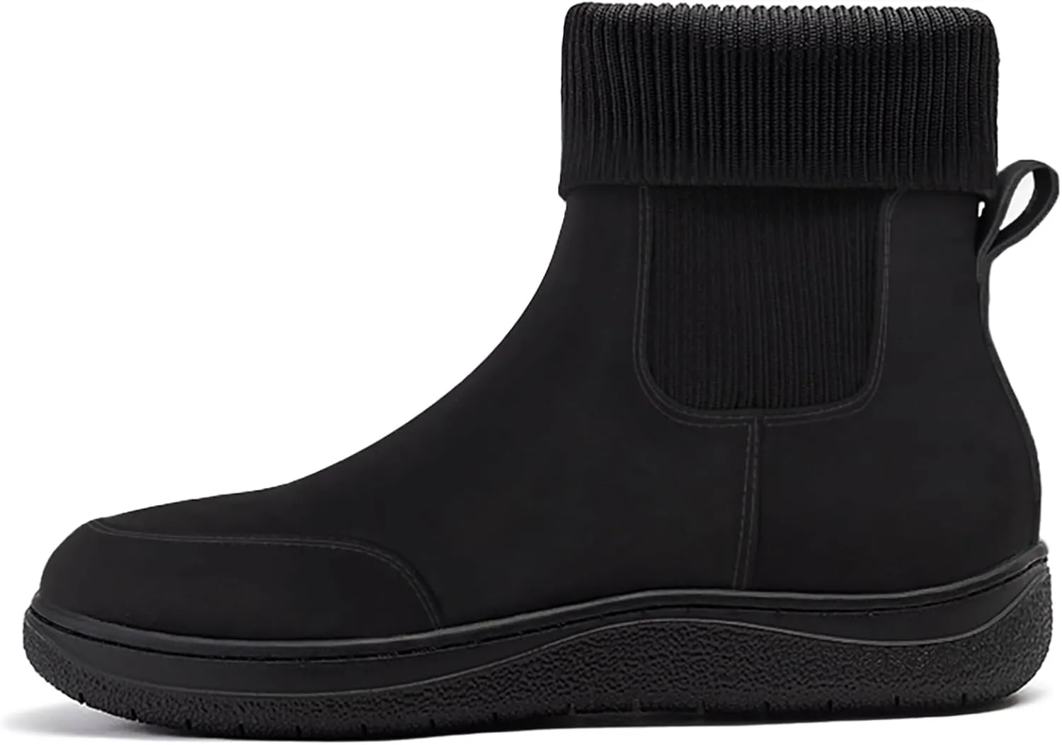 Athlefit Women's Chelsea Ankle Boots Comfortable Winter Short Leather Boots Fashion Slip On Elastic Sock Booties Wide Width