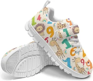 Athletic Sneaker for Boys Teen,Kids Girls Non-Slip Sneakers with White Sole Children's Single Buckle Sneakers