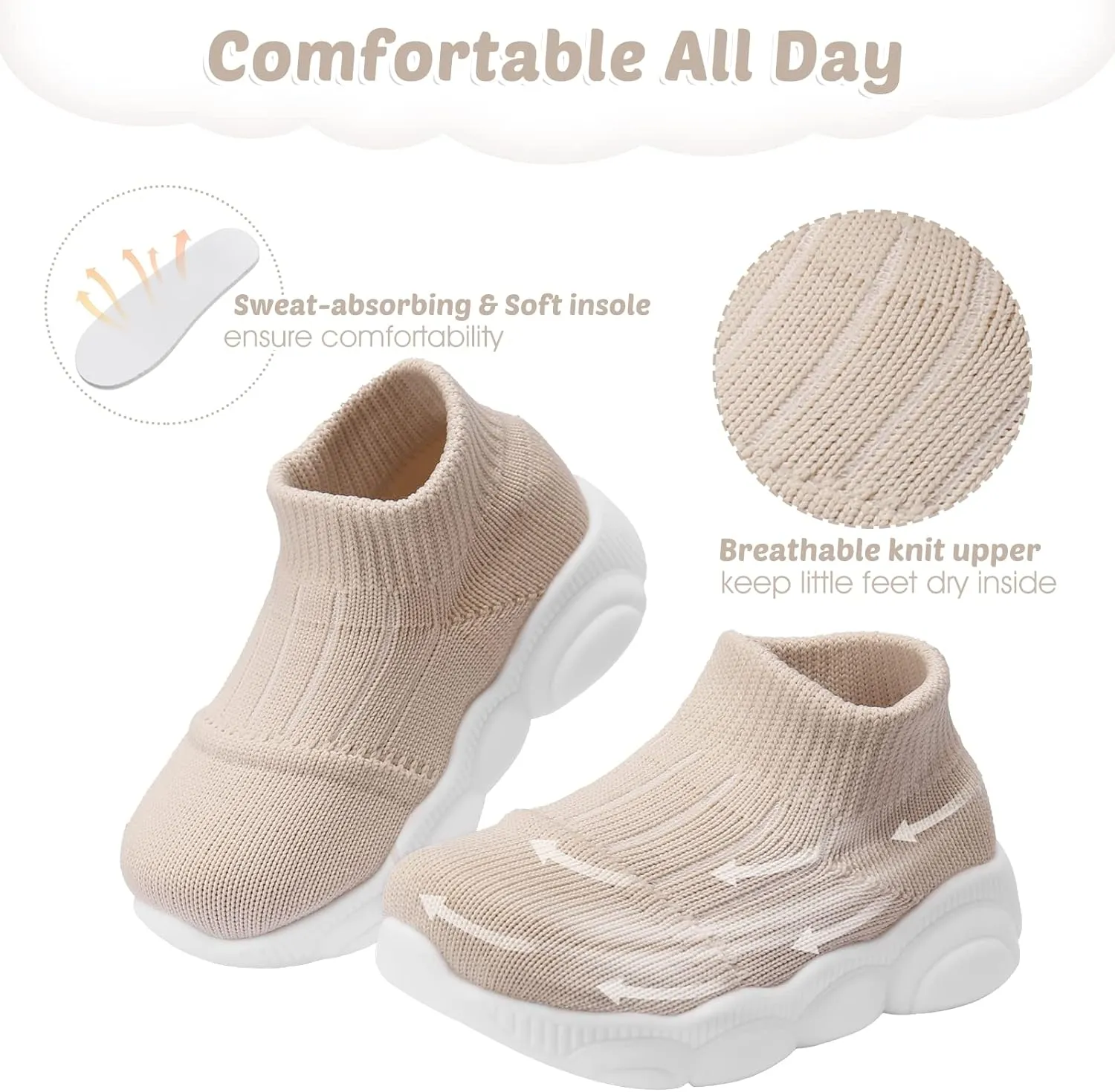 Baby Boy Girl First Walking Shoes Toddler Infant Mesh Sneakers Breathable Lightweight Non-slip Rubber Sole Summer