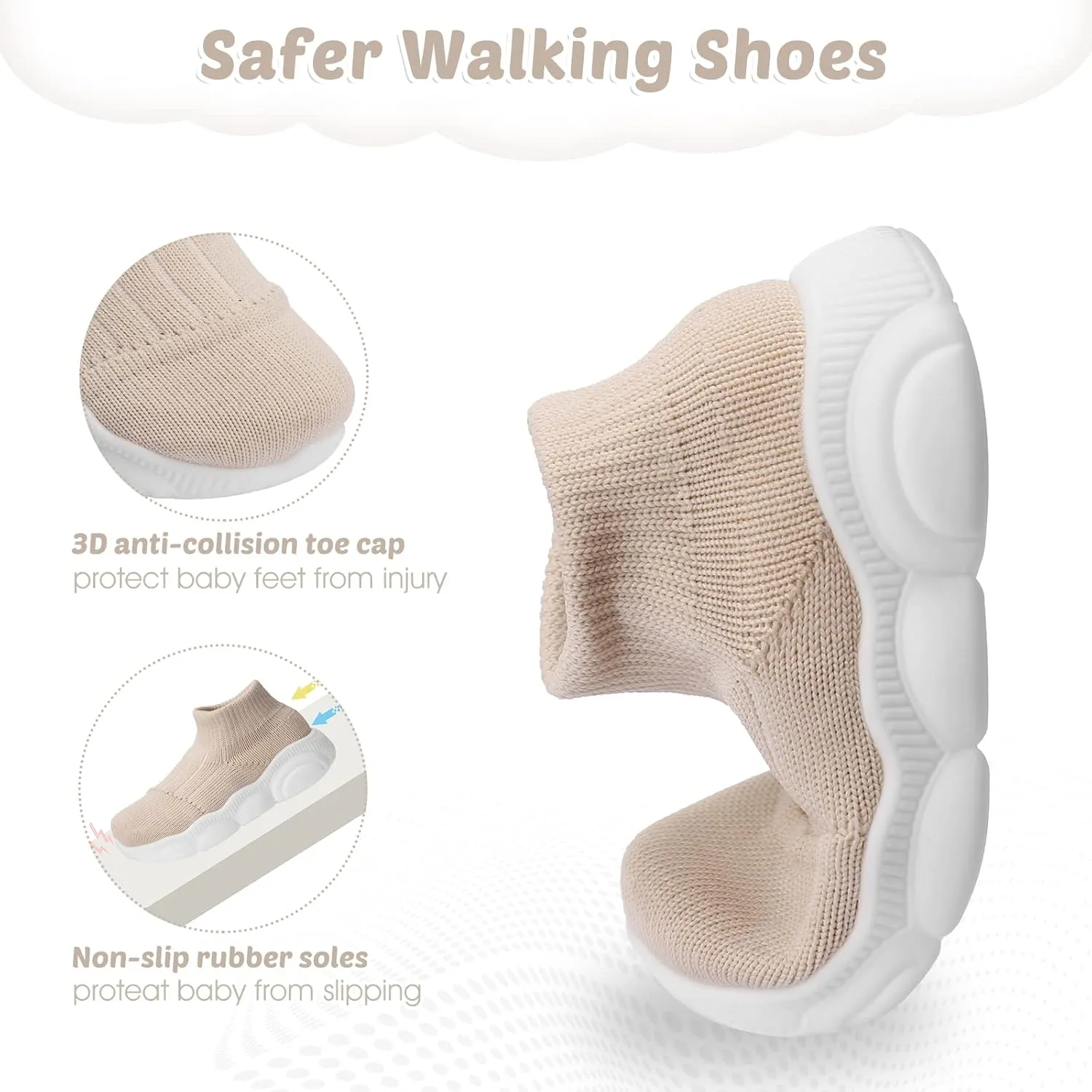 Baby Boy Girl First Walking Shoes Toddler Infant Mesh Sneakers Breathable Lightweight Non-slip Rubber Sole Summer