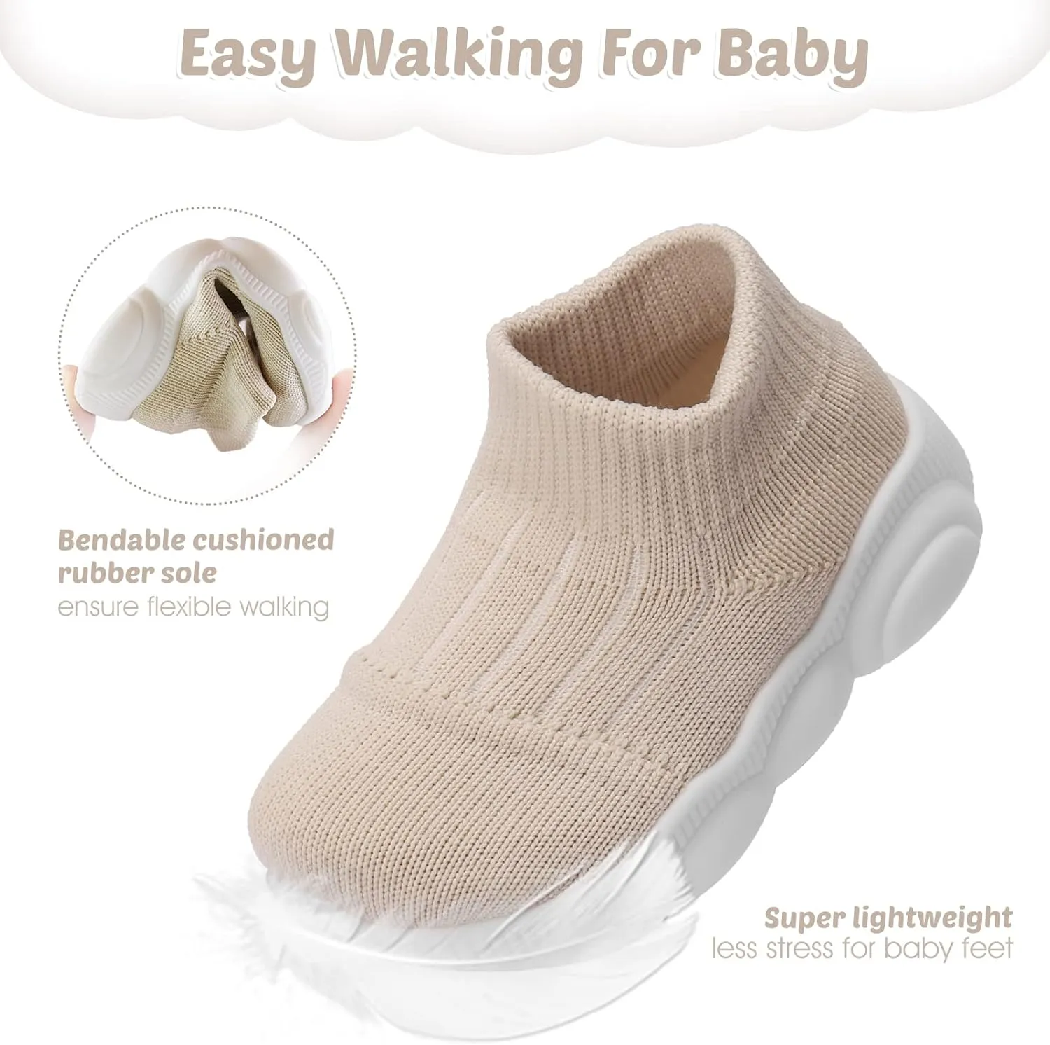 Baby Boy Girl First Walking Shoes Toddler Infant Mesh Sneakers Breathable Lightweight Non-slip Rubber Sole Summer