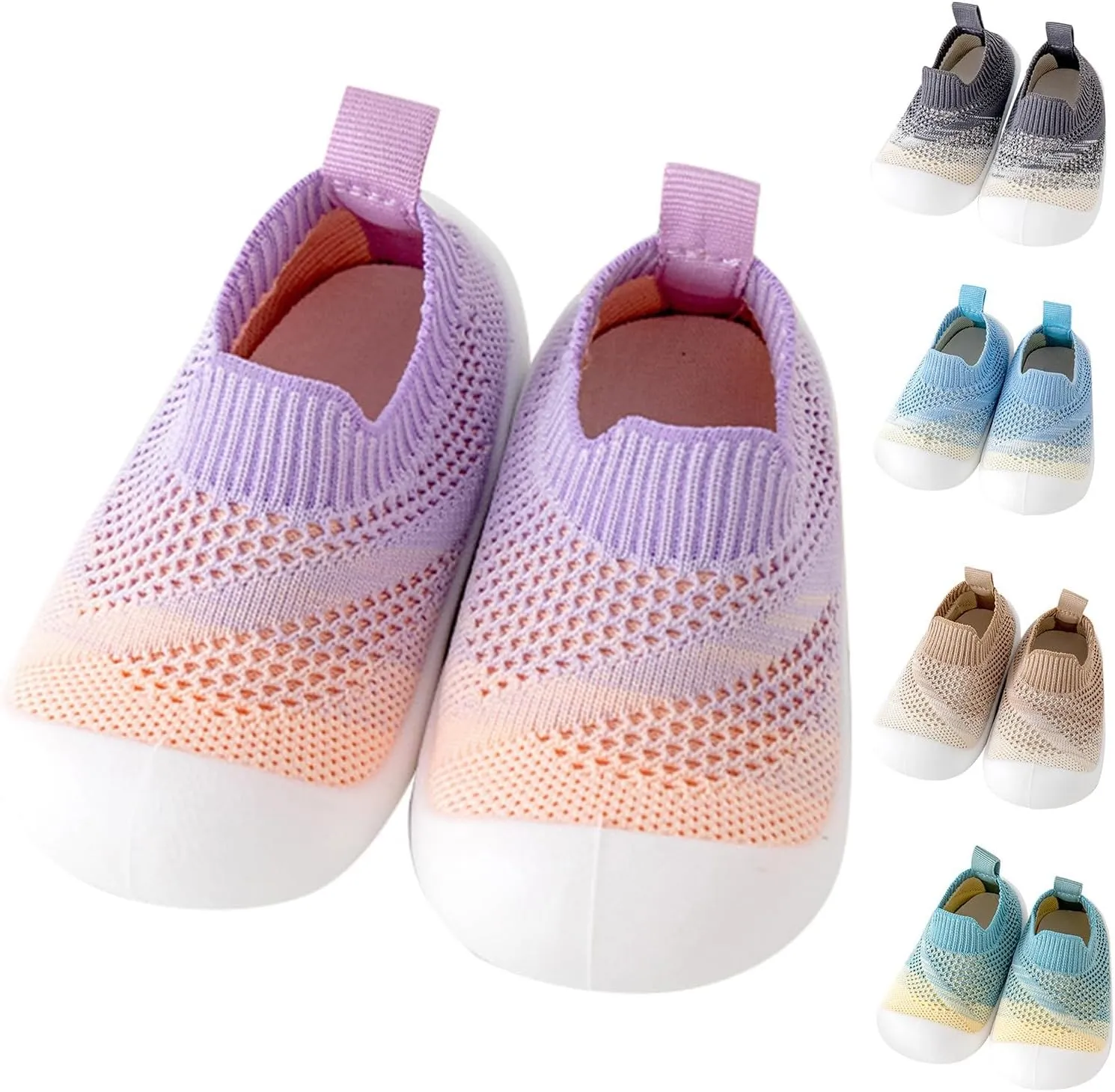 Baby Boys Girls Sandals Non Slip Close Toe Flats Breathable Mesh Walking Shoes Infant Summer Sole Water Sneakers