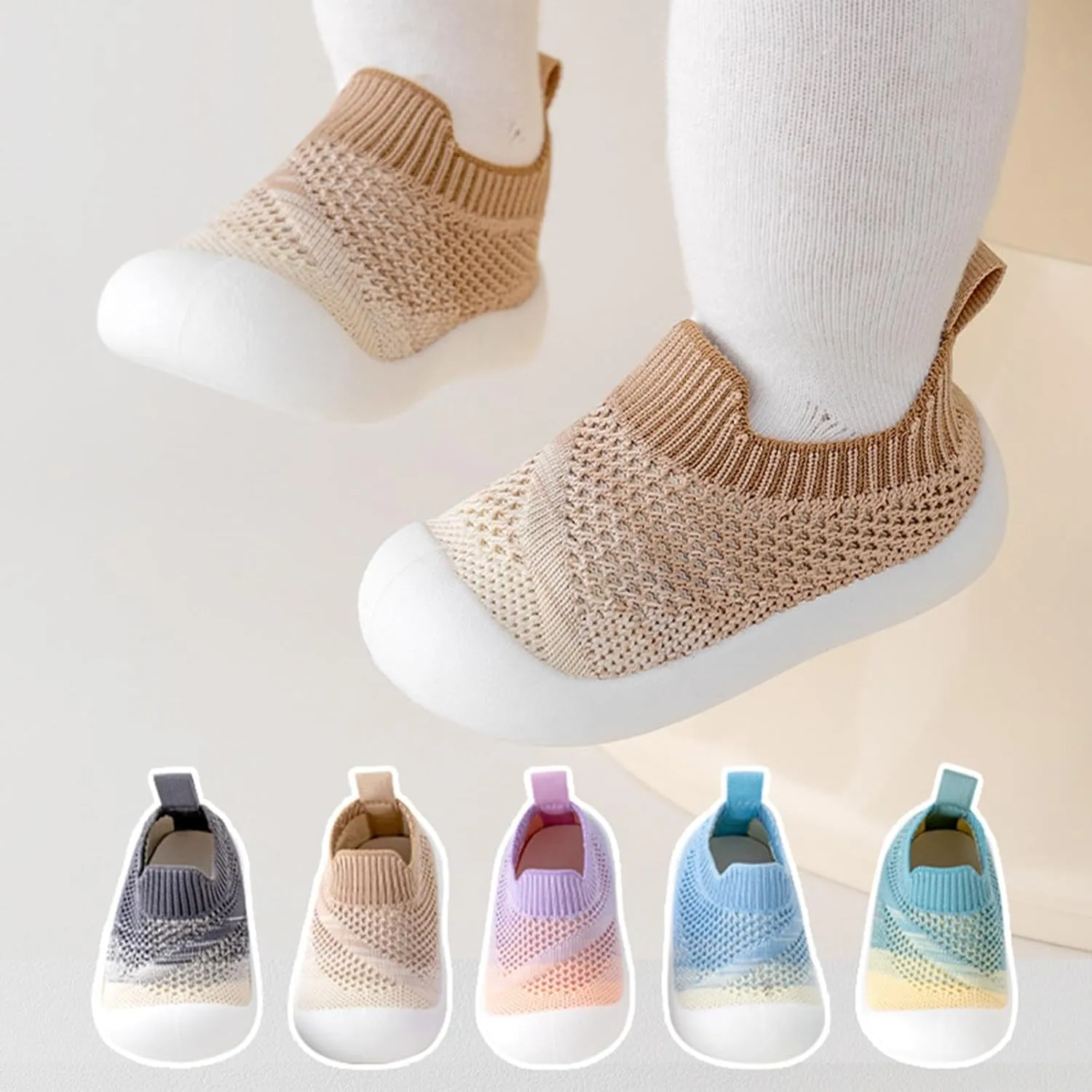 Baby Boys Girls Sandals Non Slip Close Toe Flats Breathable Mesh Walking Shoes Infant Summer Sole Water Sneakers