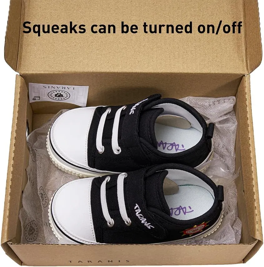 Baby Boys Girls Squeaky Shoes Anti-Slip Soft Rubber Sole Sneakers Toddler First Walkers