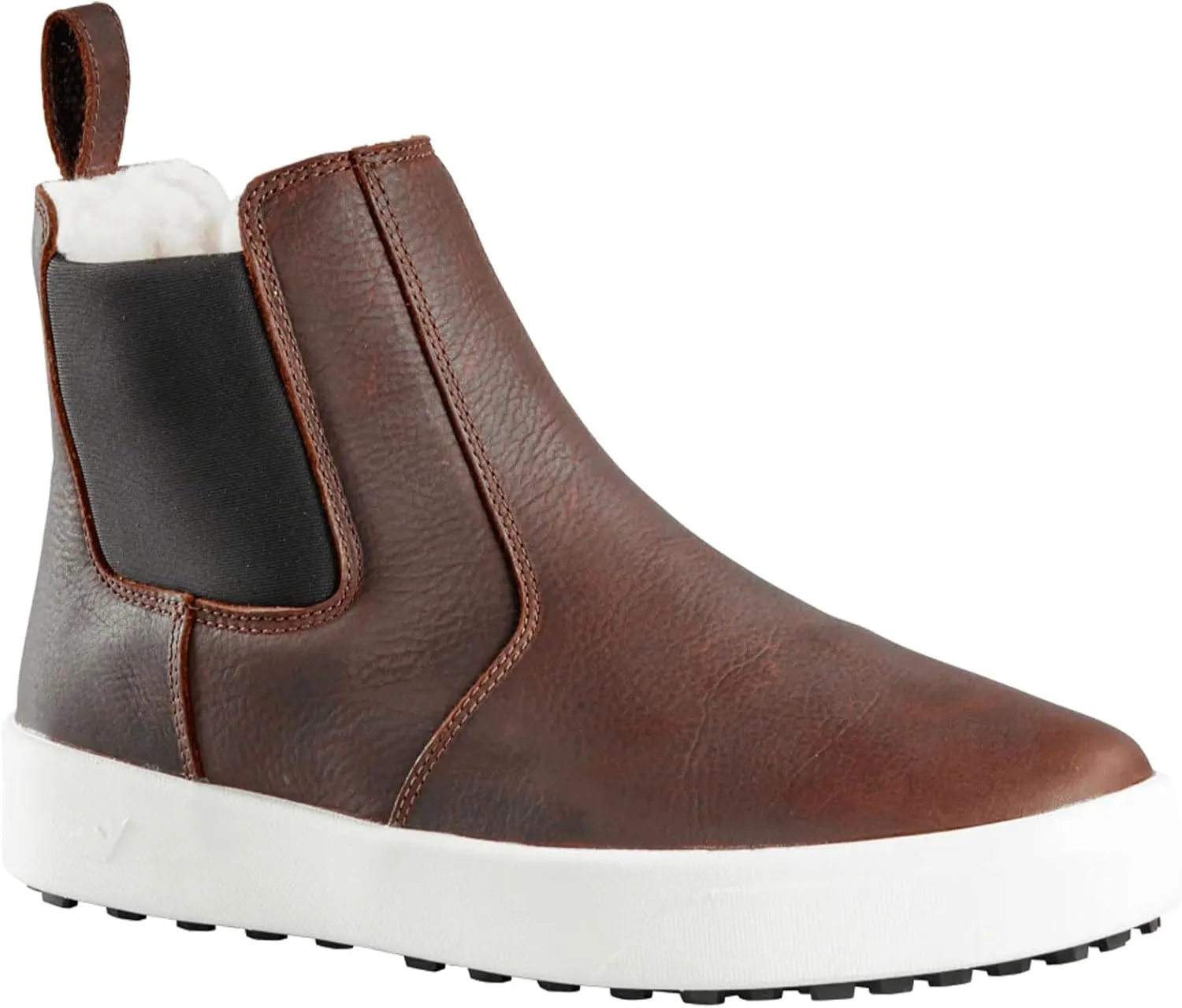 Baffin Men's STRATHCONA Winter Boots | Warm Waterproof Insulated Slip-On Leather Boots with Wool Lining & Slip-Resistant Sole