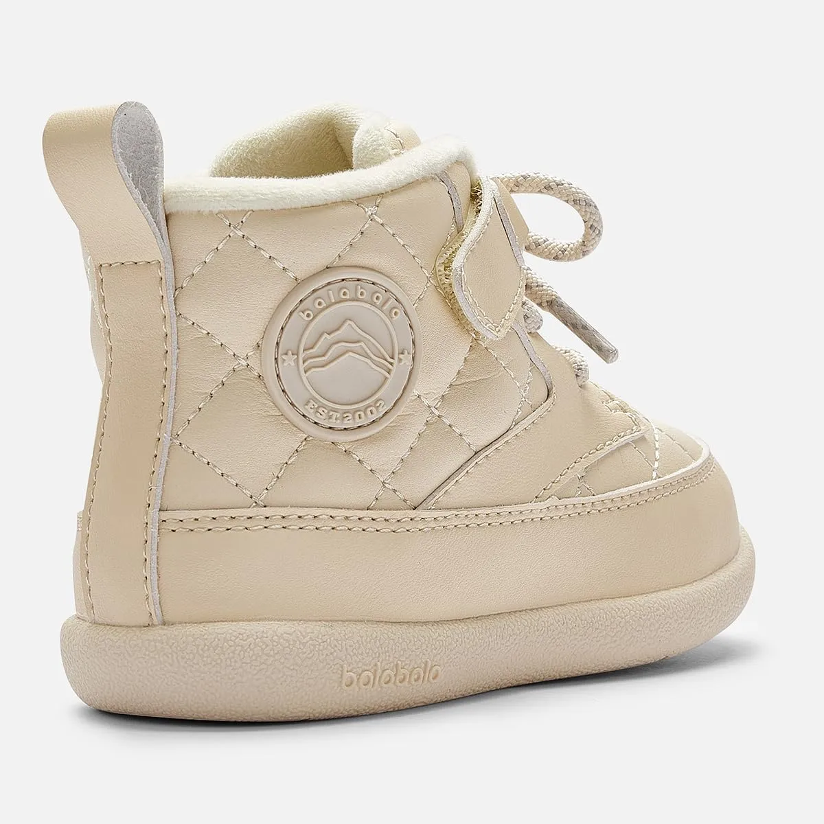 Balabala Toddler's Lace-Up Quilted Winter Boots, Comfortable Anti-Slip Hook and Loop Warm Boots