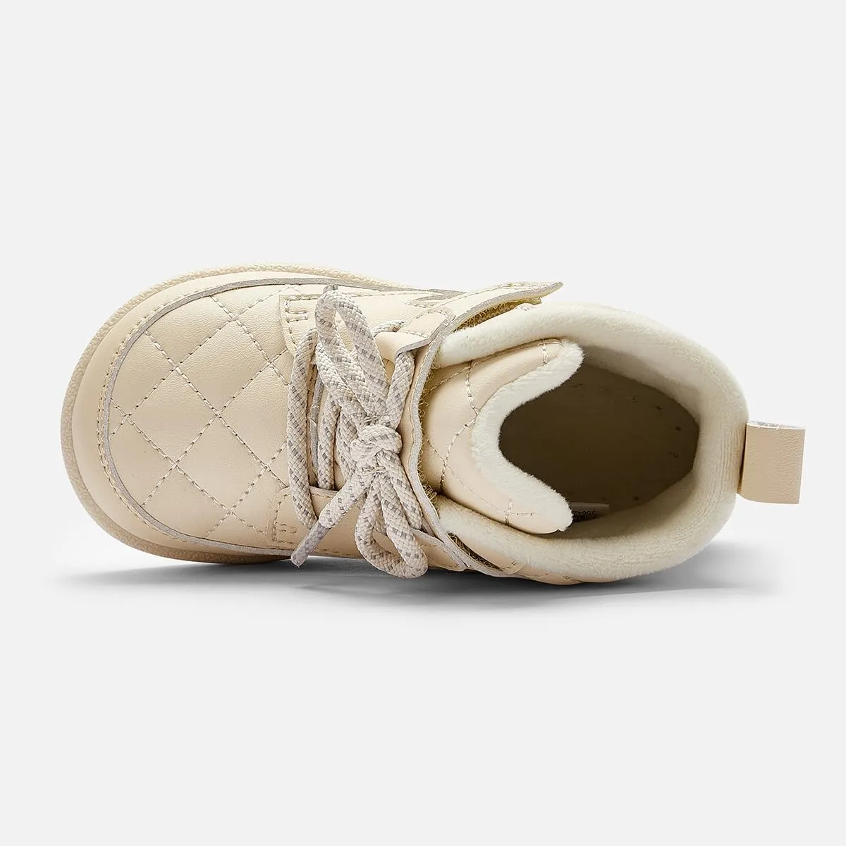 Balabala Toddler's Lace-Up Quilted Winter Boots, Comfortable Anti-Slip Hook and Loop Warm Boots