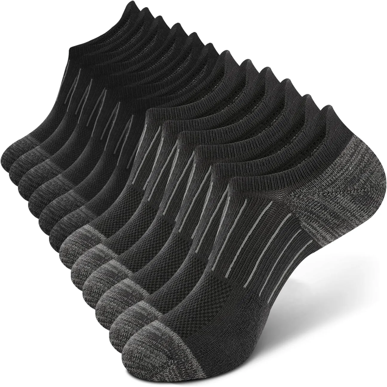 BAMBOO COOL No Show Socks Men Low Cut Ankle Short Socks for Men Casual Athletic Socks with Non Slip Grip
