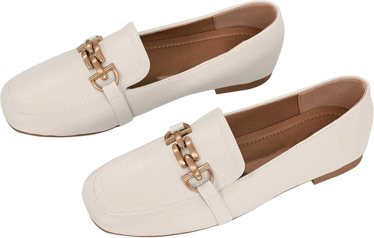 baobeijiadao Womens Loafers Slip On Penny Loafers Low Heel Comfortable Flats Shoes for Women Work Office