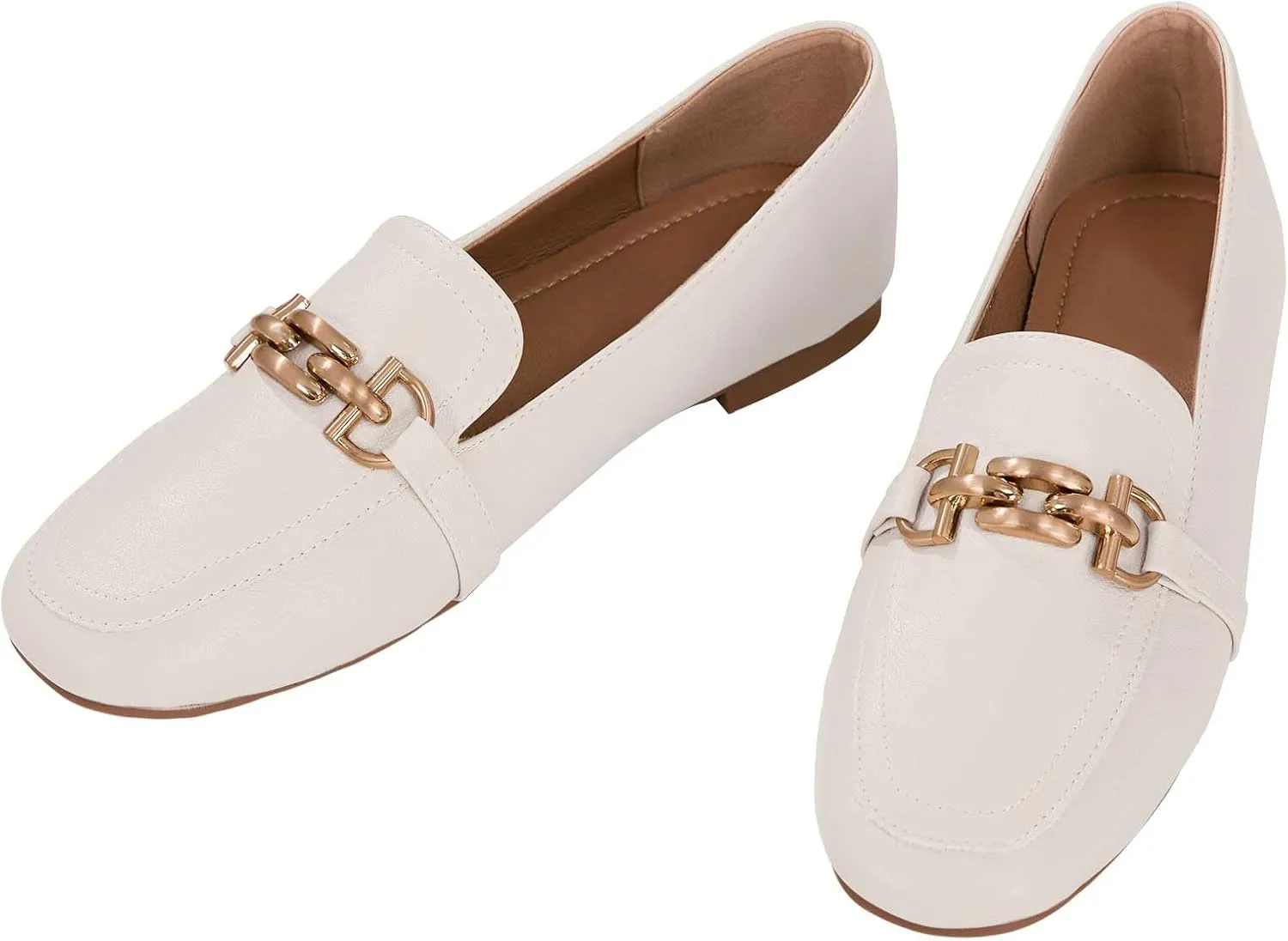 baobeijiadao Womens Loafers Slip On Penny Loafers Low Heel Comfortable Flats Shoes for Women Work Office
