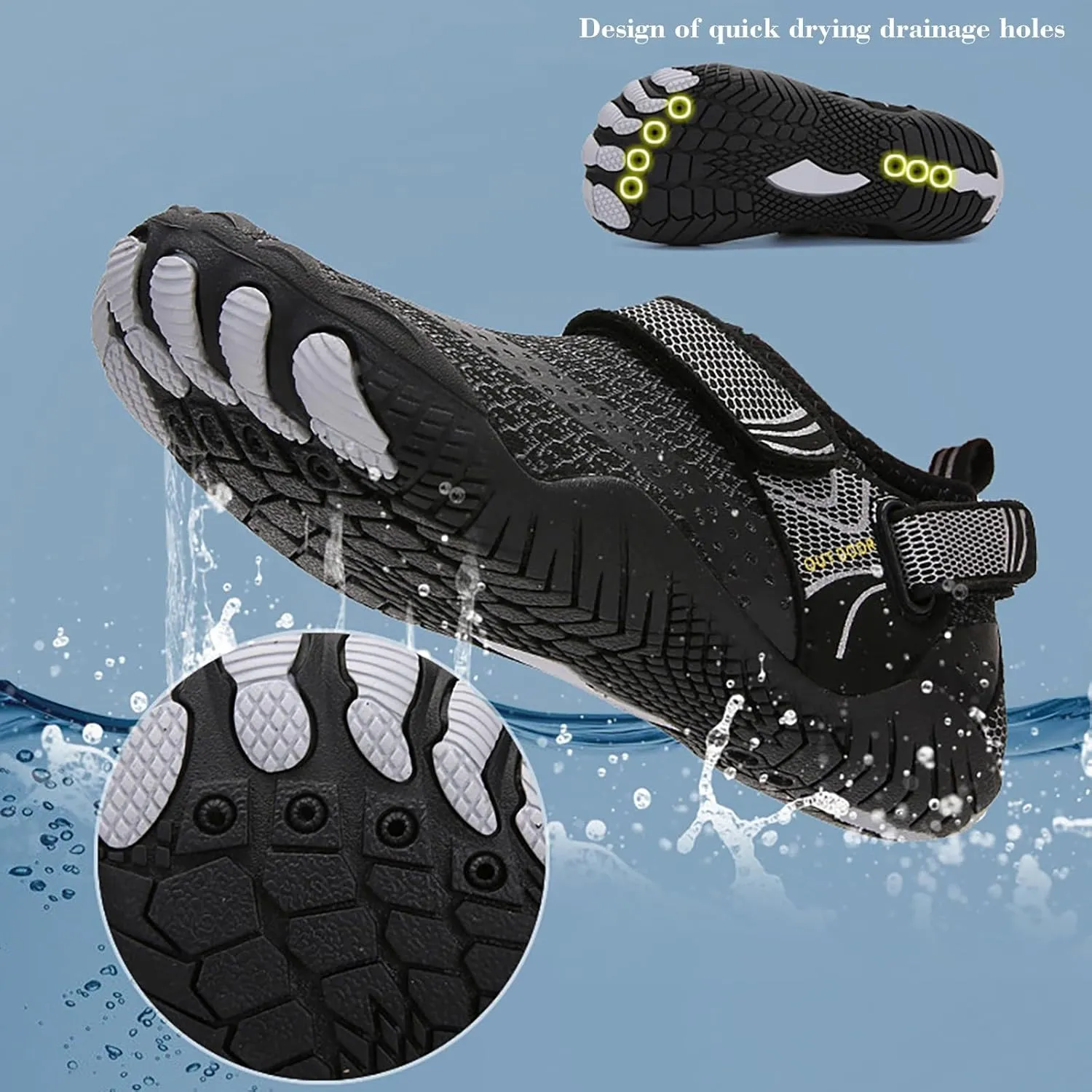 Barefoot Aqua Shoes for Women Men Quick Dry Water Shoes Beach Swim Pool Surf Yoga Hiking Lightweight Non Slip Outdoor Sports
