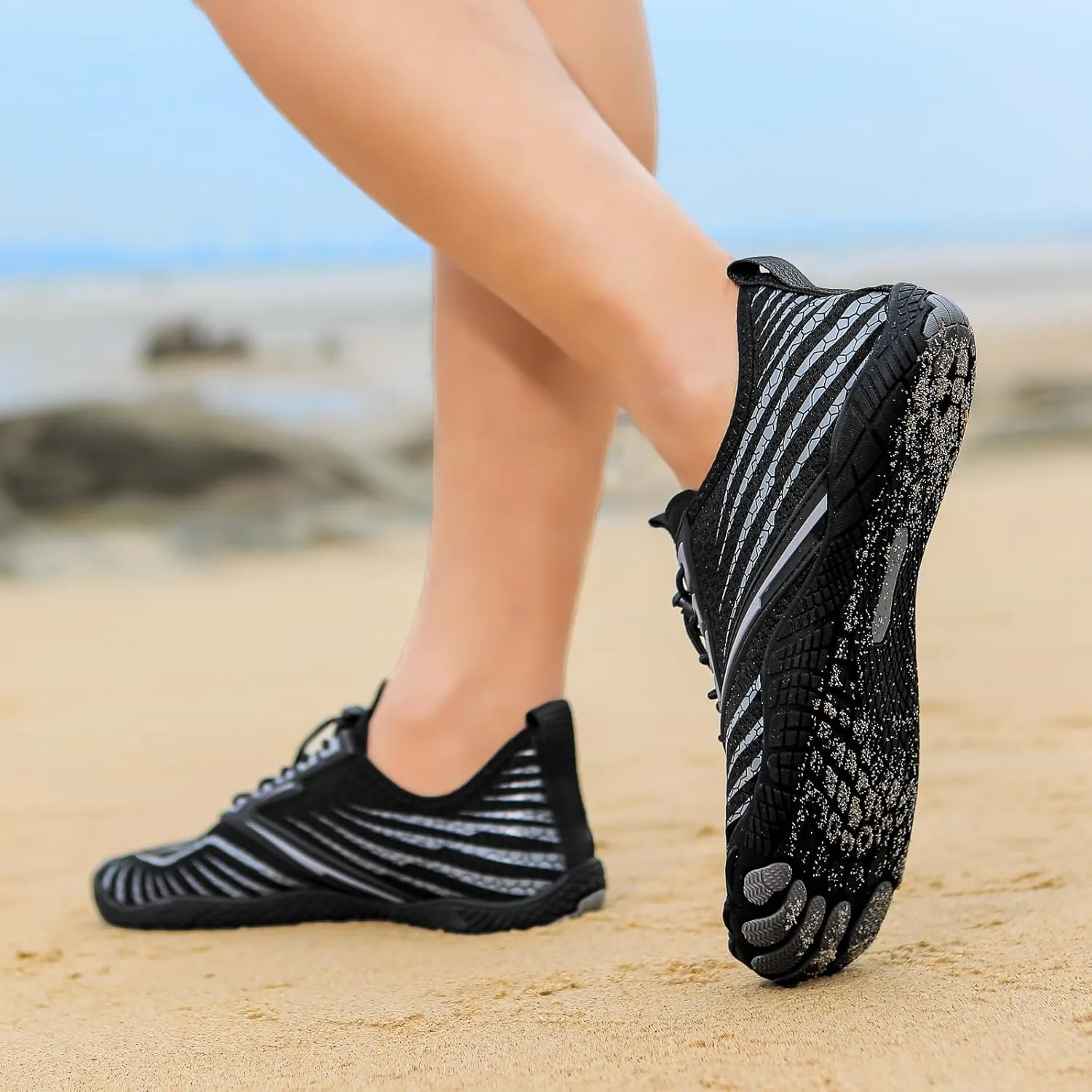 Barefoot Womens Men Pro Shoes with Wide Toe Box Healthy and Non-Slip Breathable Fashion Hiking Footwear Shoe Unisex Pro Box Outdoor Lightweight Hike Athletic Walking Running Sneakers Unisex