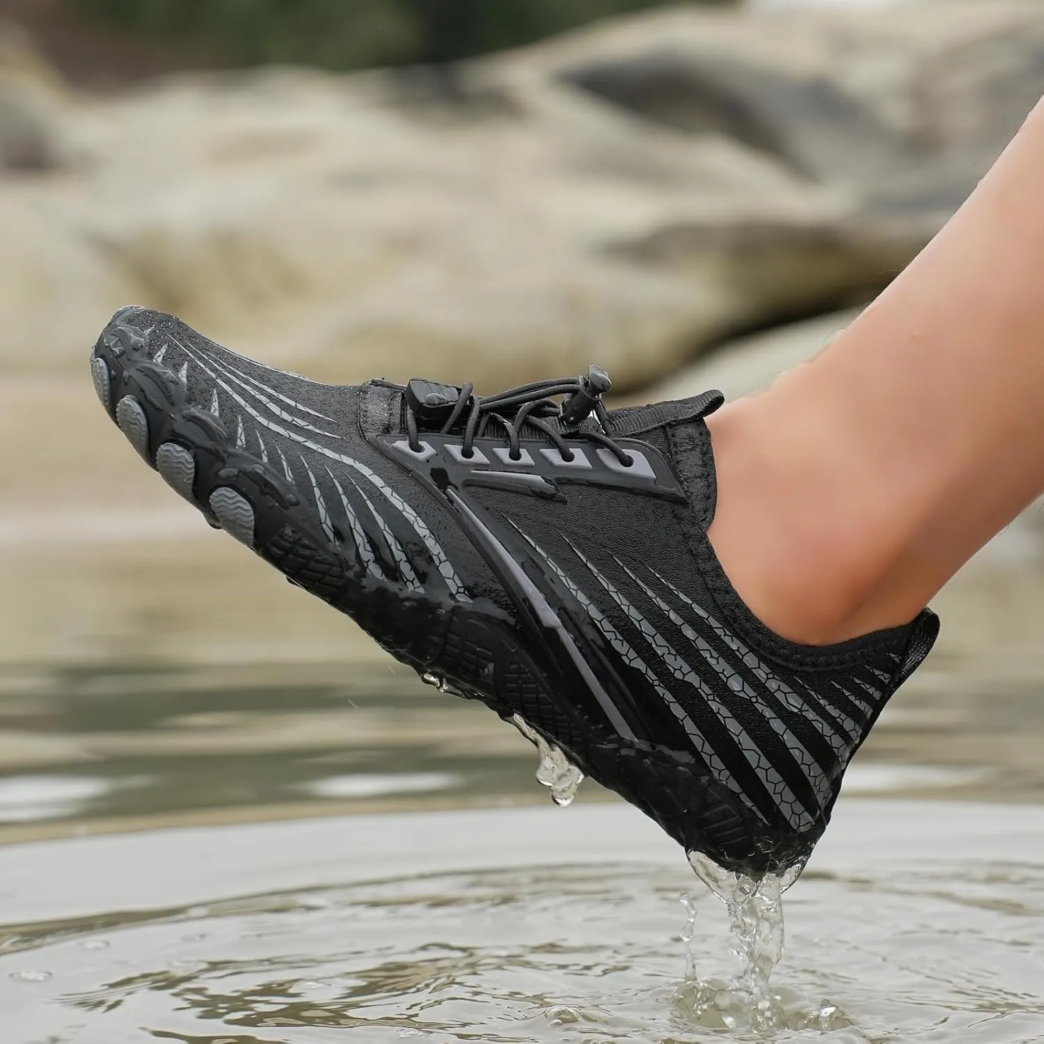 Barefoot Womens Men Pro Shoes with Wide Toe Box Healthy and Non-Slip Breathable Fashion Hiking Footwear Shoe Unisex Pro Box Outdoor Lightweight Hike Athletic Walking Running Sneakers Unisex
