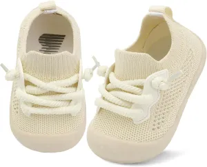 BARERUN Baby Shoes Baby First Walking Shoes Infant Sneakers Wide Barefoot Slip on Soft Sole Boys Girls Crib Shoe Toddler Breathable Lightweight House Socks