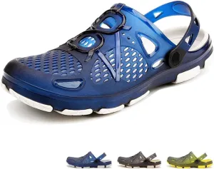 beister Mens Clogs Non Slip Water Shoes with Adjustable Strap, Lightweight Slip on Mules Garden Kitchen Outdoor Beach Yard Pool Shower Summer Sandals Slippers