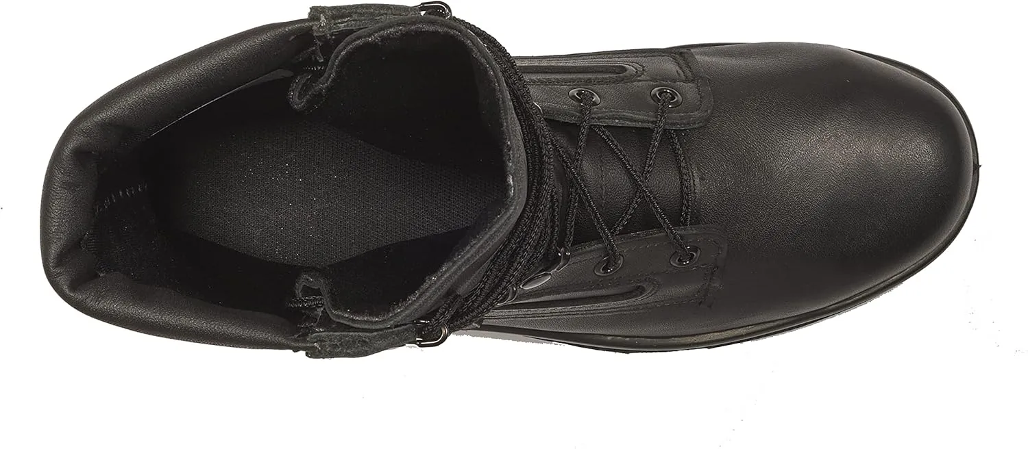 Belleville 495 ST 8 Inch US Navy General Purpose EH Rated Steel Toe Boots for Men - Black Leather with FOD Resisting Vibram Carrier Traction Outsole; Berry Compliant